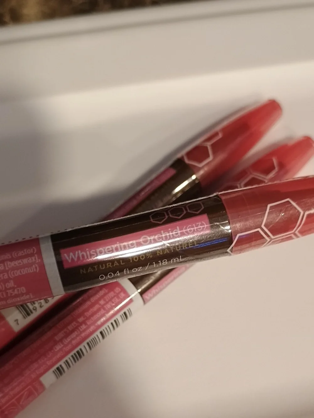 3 x Burt's Bees 100% Natural Moisturizing Tinted Lip Oil, Whispering Orchid